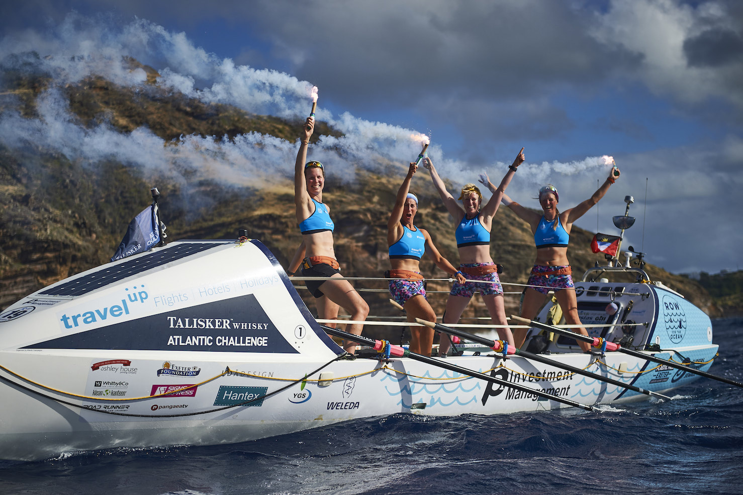 GB Team Row For The Ocean Finish The Talisker Whisky Atlantic Challenge (L R Kirsty Barker%2C Kate Salmon%2C Laura Try%2C And Rosalind Holsgrove West) CREDIT BEN DUFFY (1)  RESIZED 